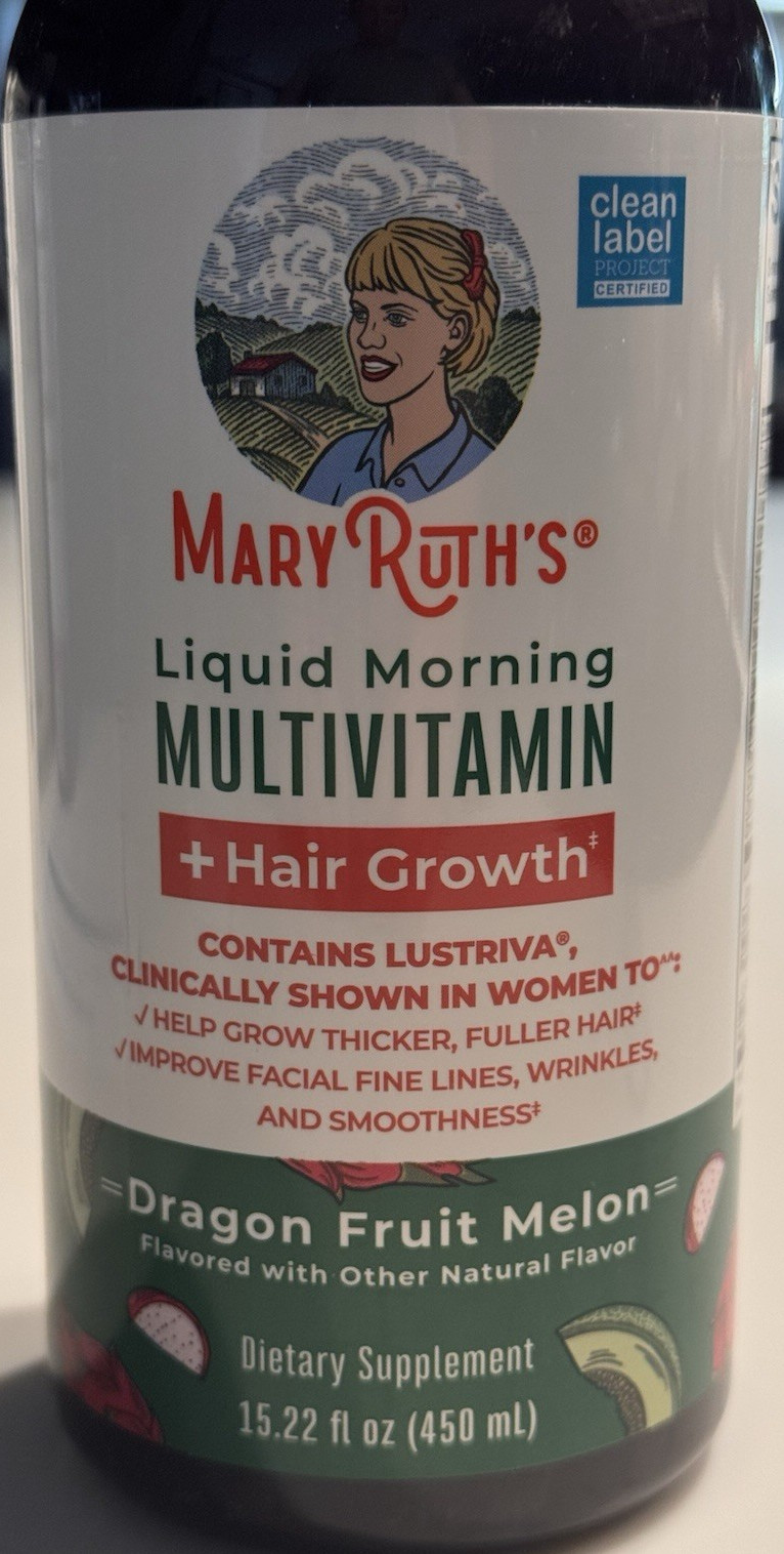 MaryRuth’s Liquid Multivitamin for Hair Growth Dragon Fruit Melon 15.22 fl oz