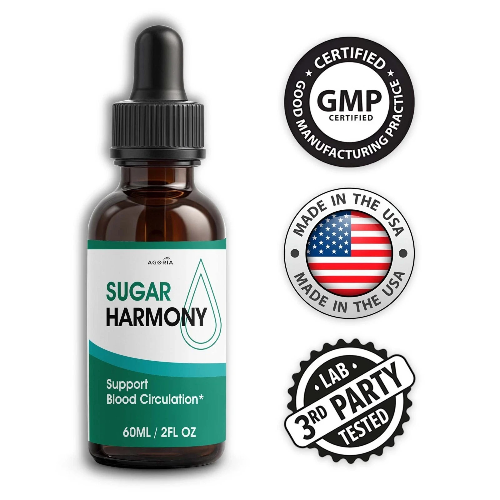 (6 Pack) Sugar Harmony Drops, SugarHarmony Maximum Strength Blood Support