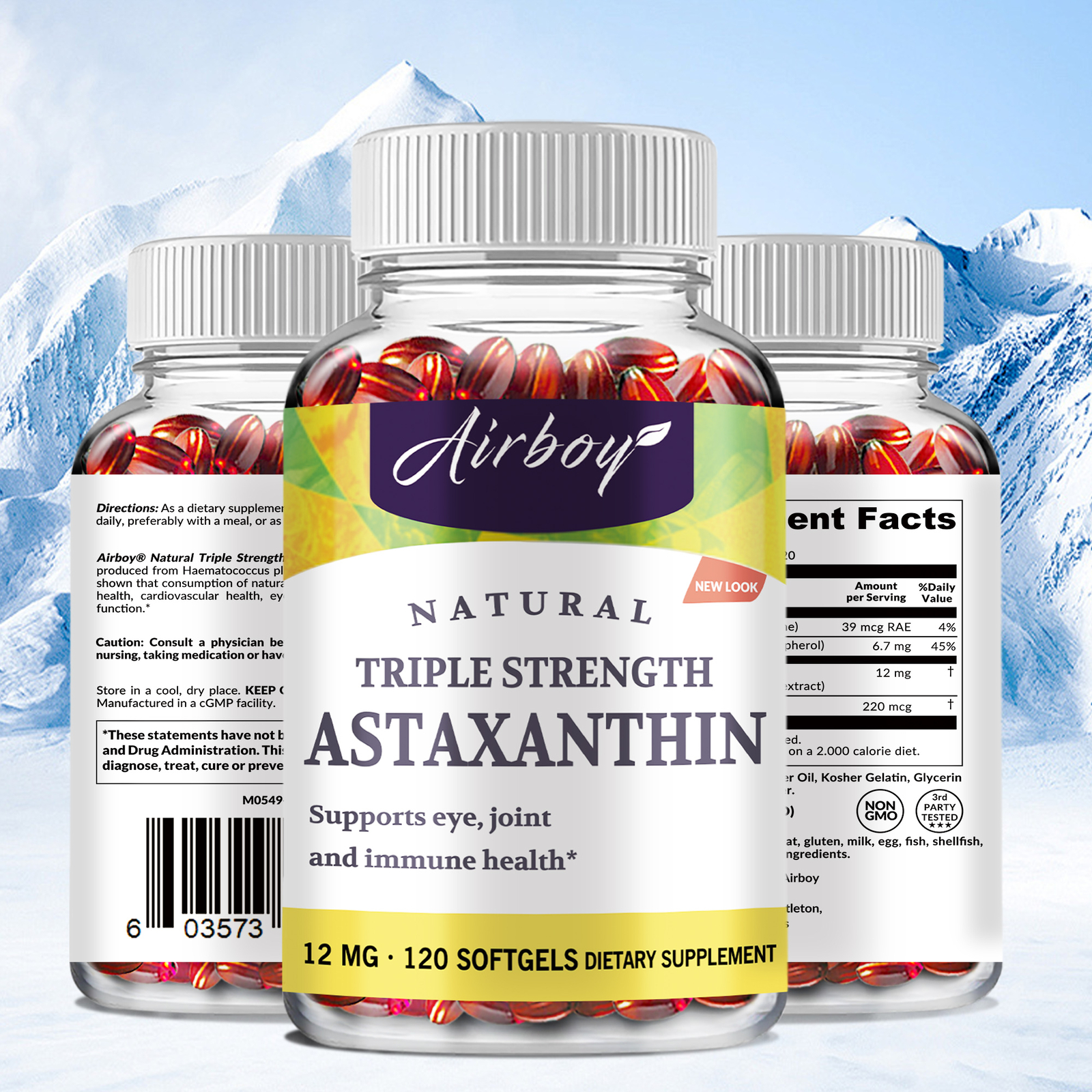120pcs Astaxanthin – Eye, Joint, Heart and Cardiovascular Health, Lutein