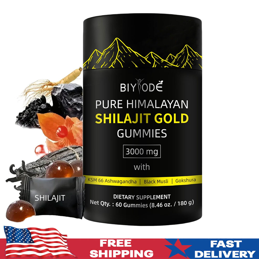 Himalayan Shilajit GOLD Gummies, Organic, Extremely Potent 3000 milligrams, Fulv