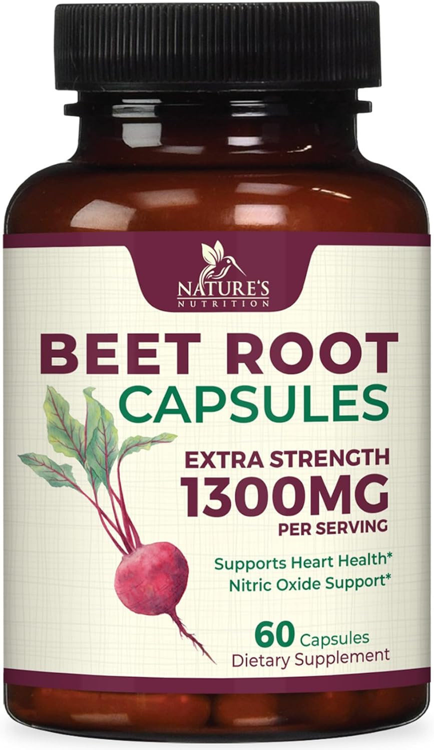 Beet Root Capsules 1300Mg – Extra Strength Red Beetroot Powder Supplement – Supp