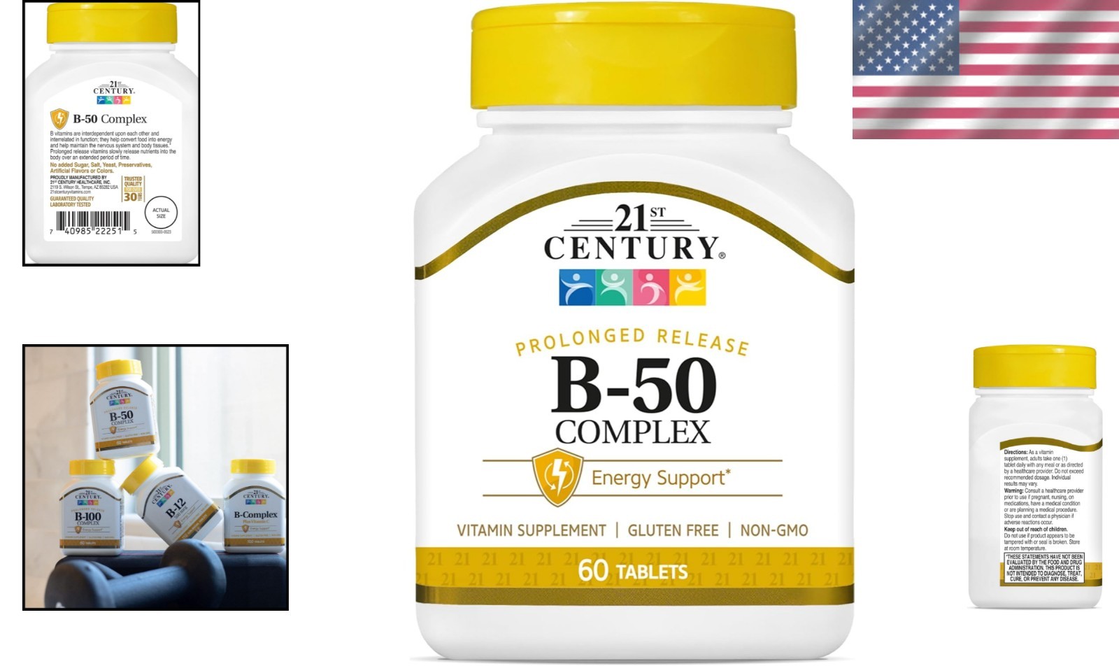 B 50 Complex – 60 Tablets, Extended Release for Optimal Energy Management