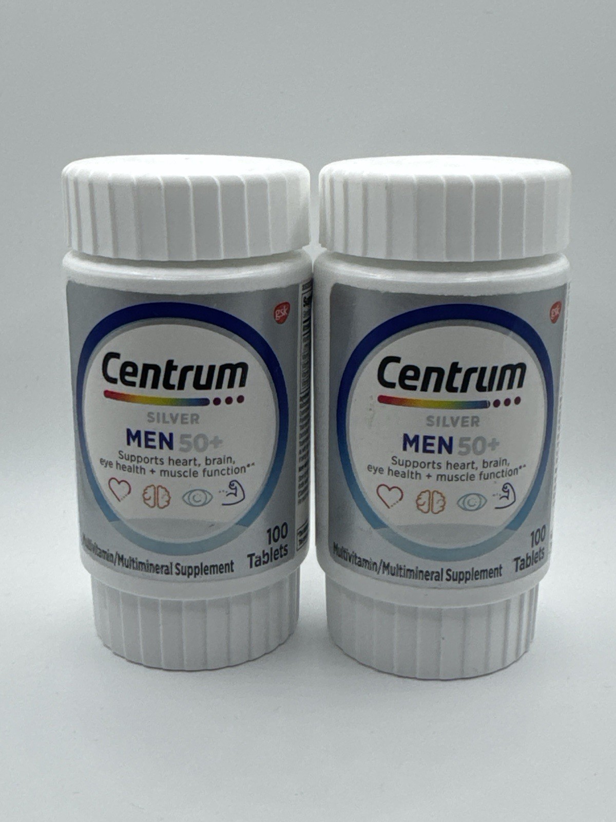 2-Pack Centrum Silver Men 50+ Multivitamin | 100 Tablets Each | EXP 09/2026