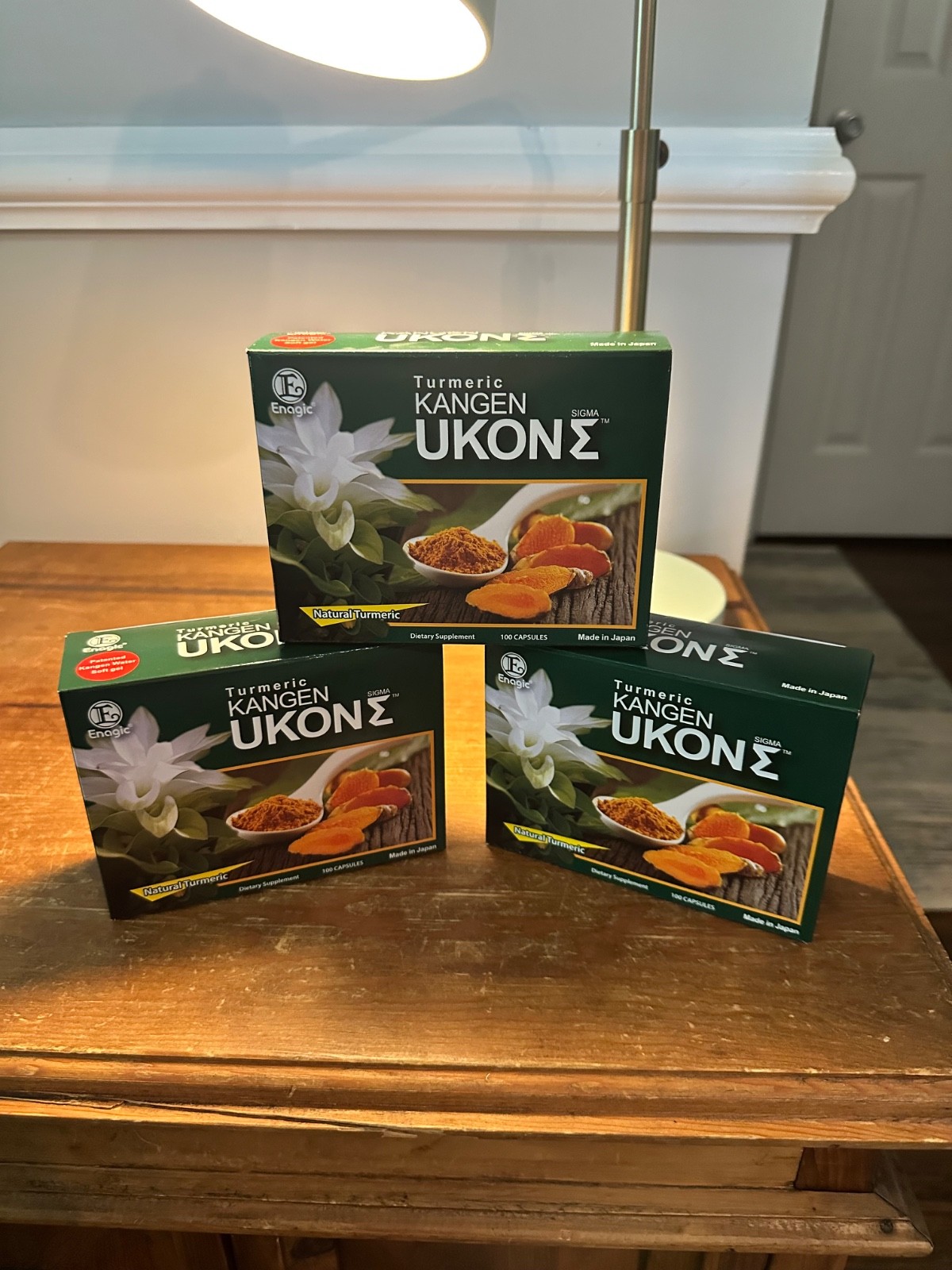 turmeric capaules by Kangen. 3 sealed boxes- 100 capsules per box.