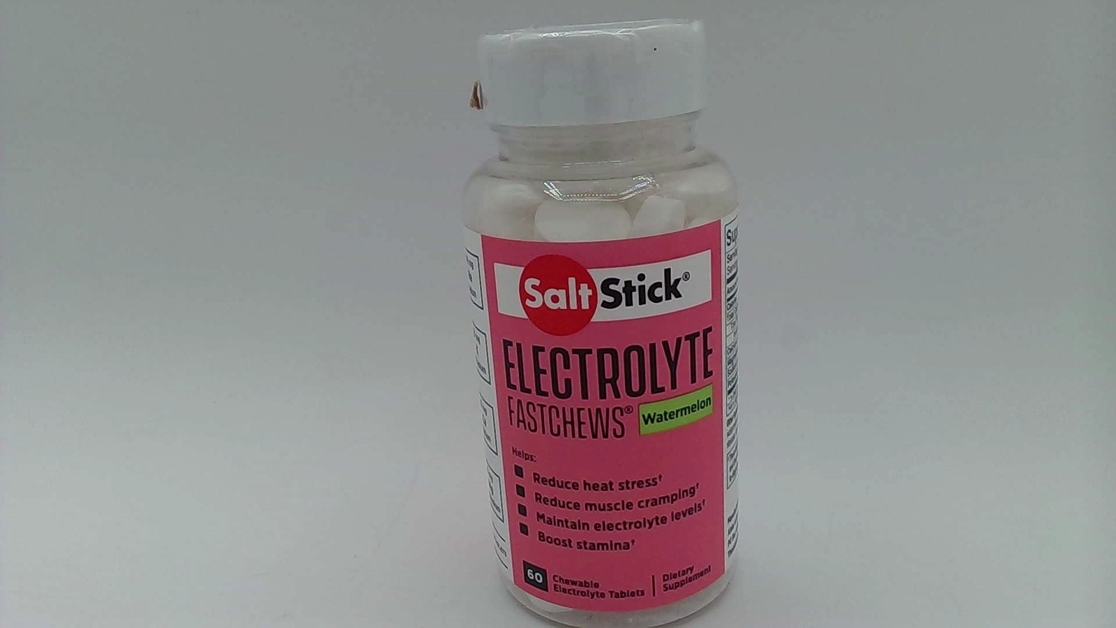 SaltStick Electrolyte Fast Chews Watermelon 60ct Chewable Dietary Supplement
