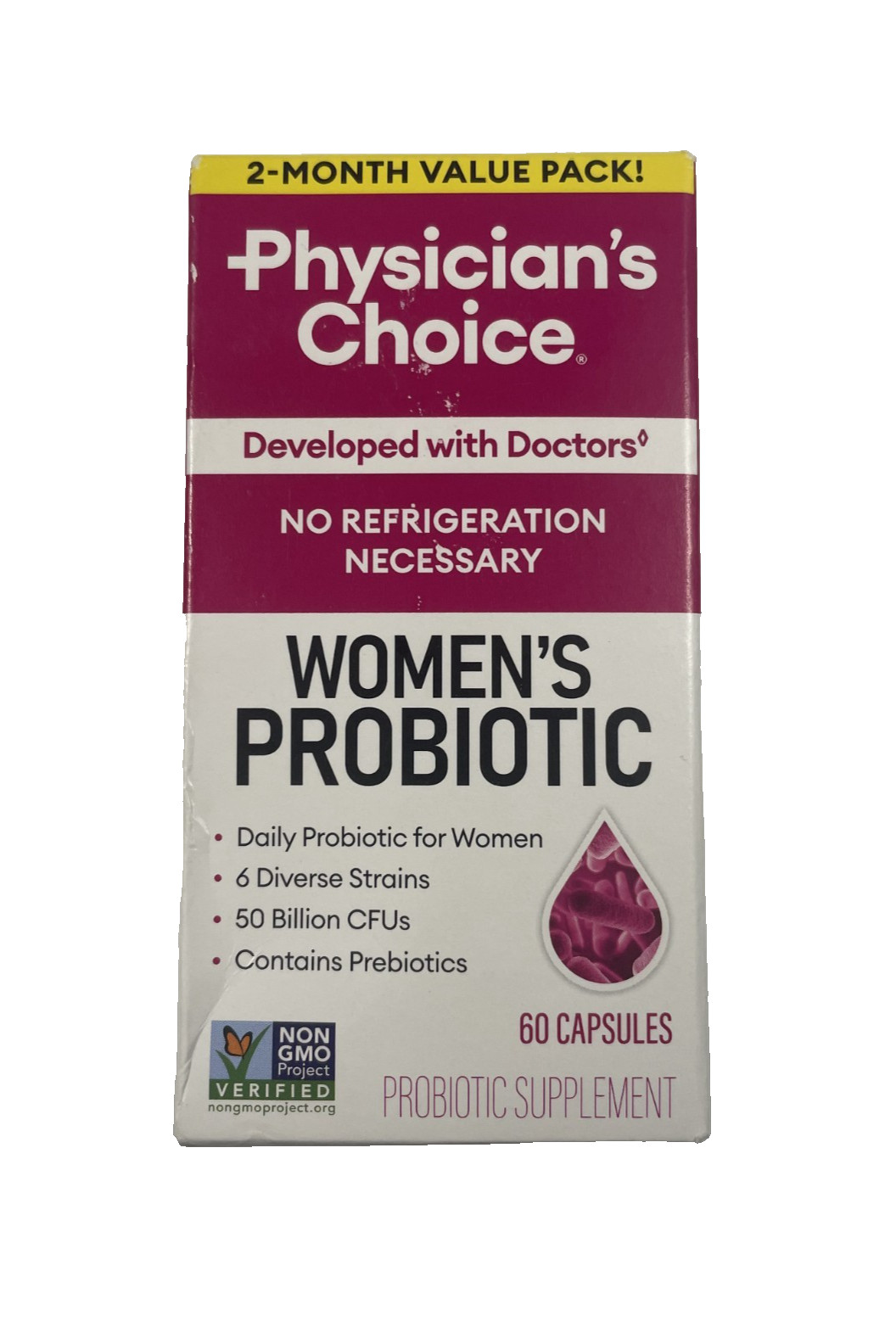 Physician’s Choice Women’s Probiotic – 50 billion CFUs – 60 caps – Exp 06/27