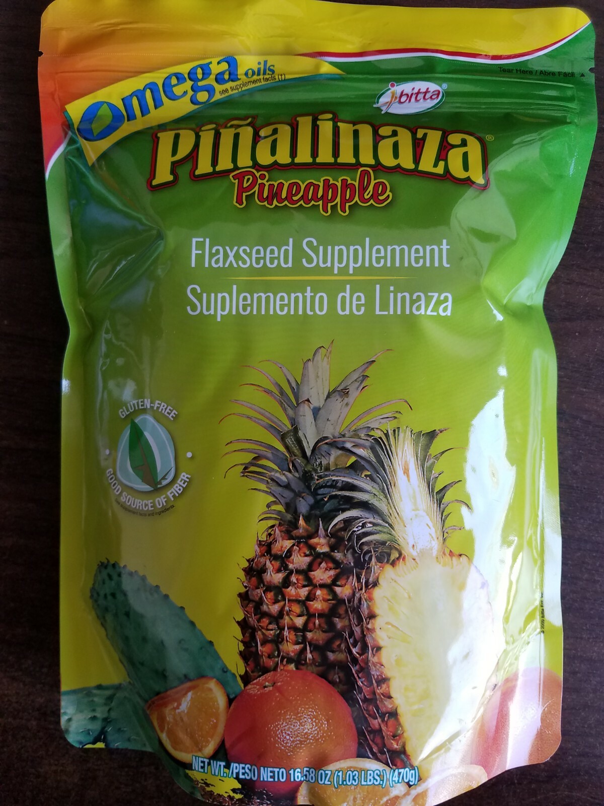 PINALINAZA IBITTA FLAXSEED WITH OMEGA OILS 16.5 OZ 01/2025 UNISEX POWDER NEW
