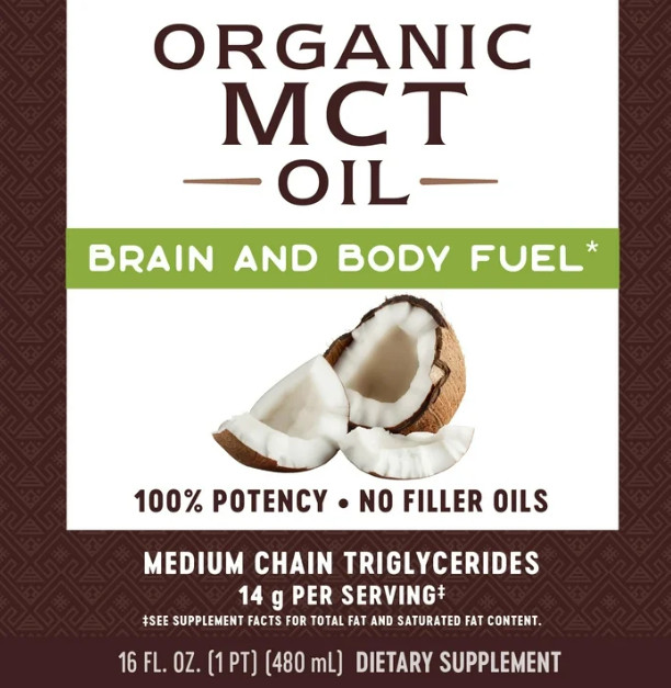 Nature’S Way Organic MCT Oil Coconut Non-Gmo Gluten-Free 14 G Mcts 16 FL Oz ….