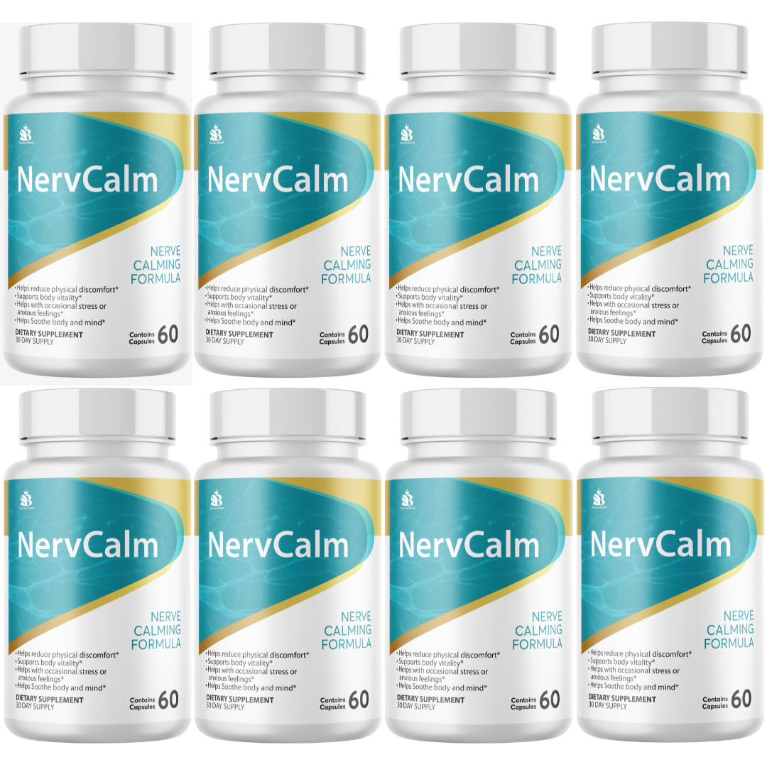 NerveCalm – Nerve Calming Formula Supplement, Body & Mind Soothing – 8 Bottles