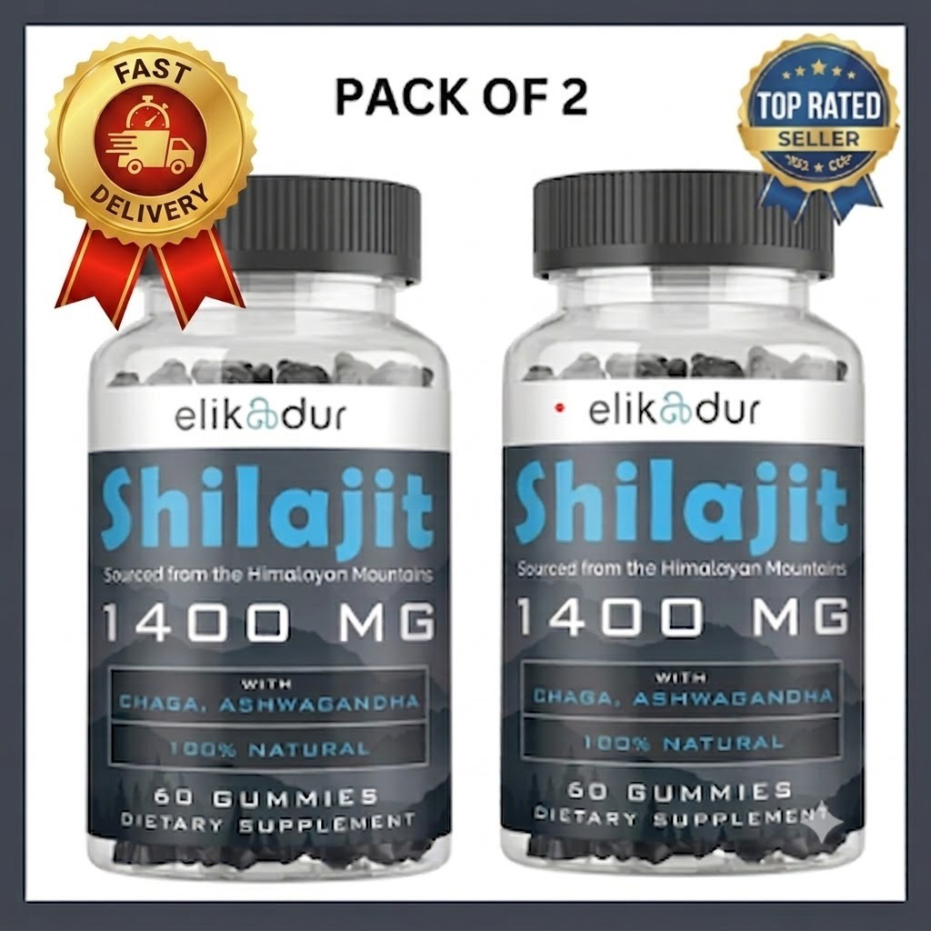 2xSHILAJIT + ASHWAGANDHA GUMMIES Potent Antioxidant Immune Support Overal Health
