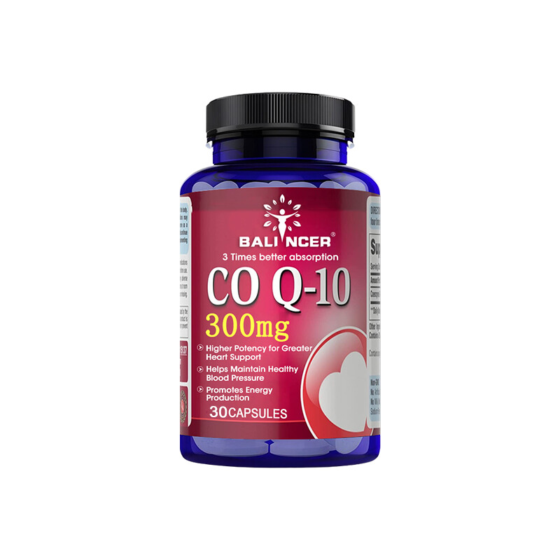 CoQ10 – Co Enzyme Pure Ubiquinone CQ10 Of Coenzyme Q10 300mg 30/60/120Vegan Caps