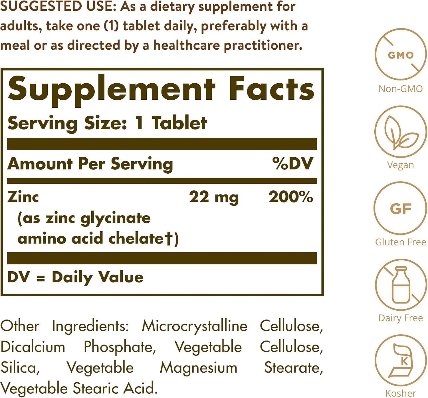 Chelated Zinc 250 Tablets – Support Immunity, Skin, and Cell Health