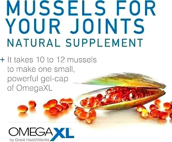 Omega XL 300 Capsules Green Lipped Mussel Joint & Muscle Relief Supplement, FAST