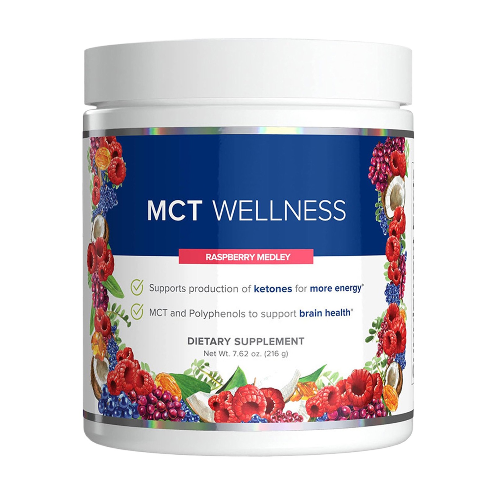 MCT Wellness – Raspberry Flavored Health Powder7.62 Oz – Dietary Supplement