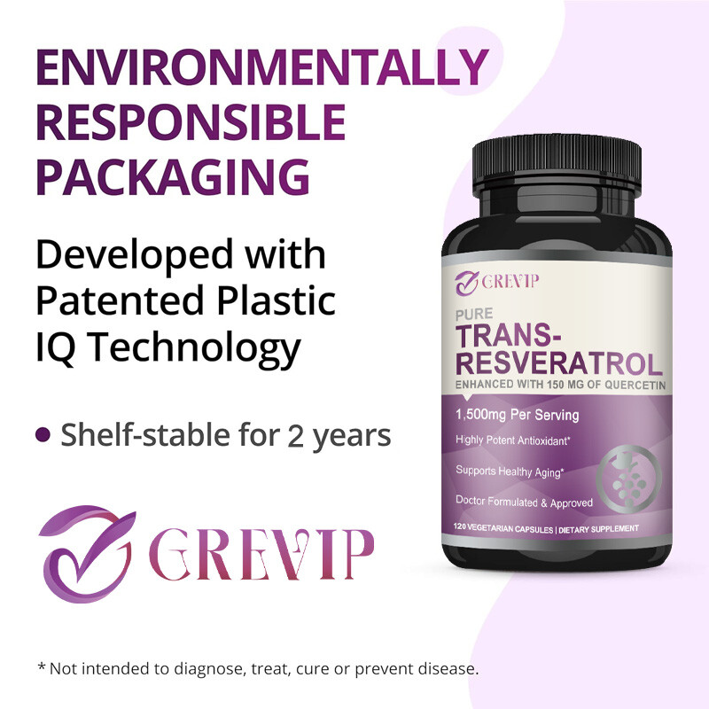 Trans-Resveratrol 1500mg -Quercetin -Anti-Aging, Anti-inflammatory, Antioxidant