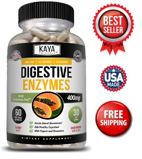 Digestive Enzymes w/ Prebiotic & Probiotics, Gas, Constipation & Bloating Relief