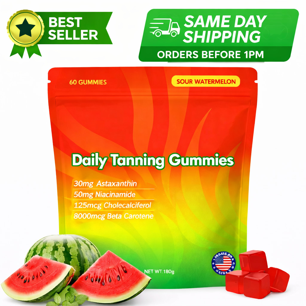 Daily Tanning Gummies Supplement – 60 Gummies 30-Day Supply