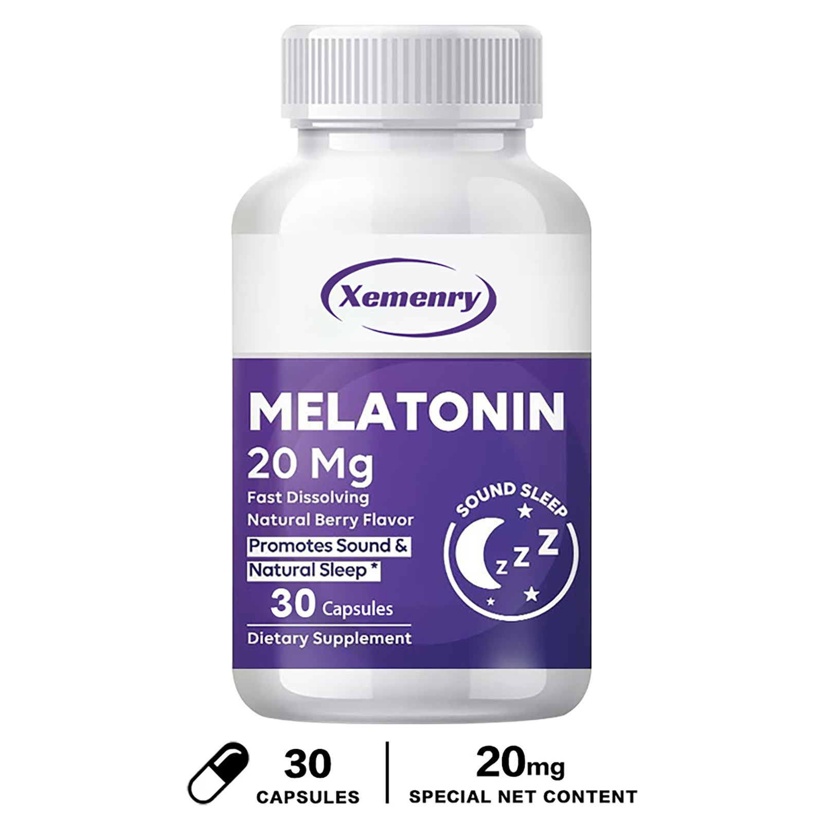 Melatonin 20mg – Improve Relax and Natural Sleep, Maintain Circadian Rhythms