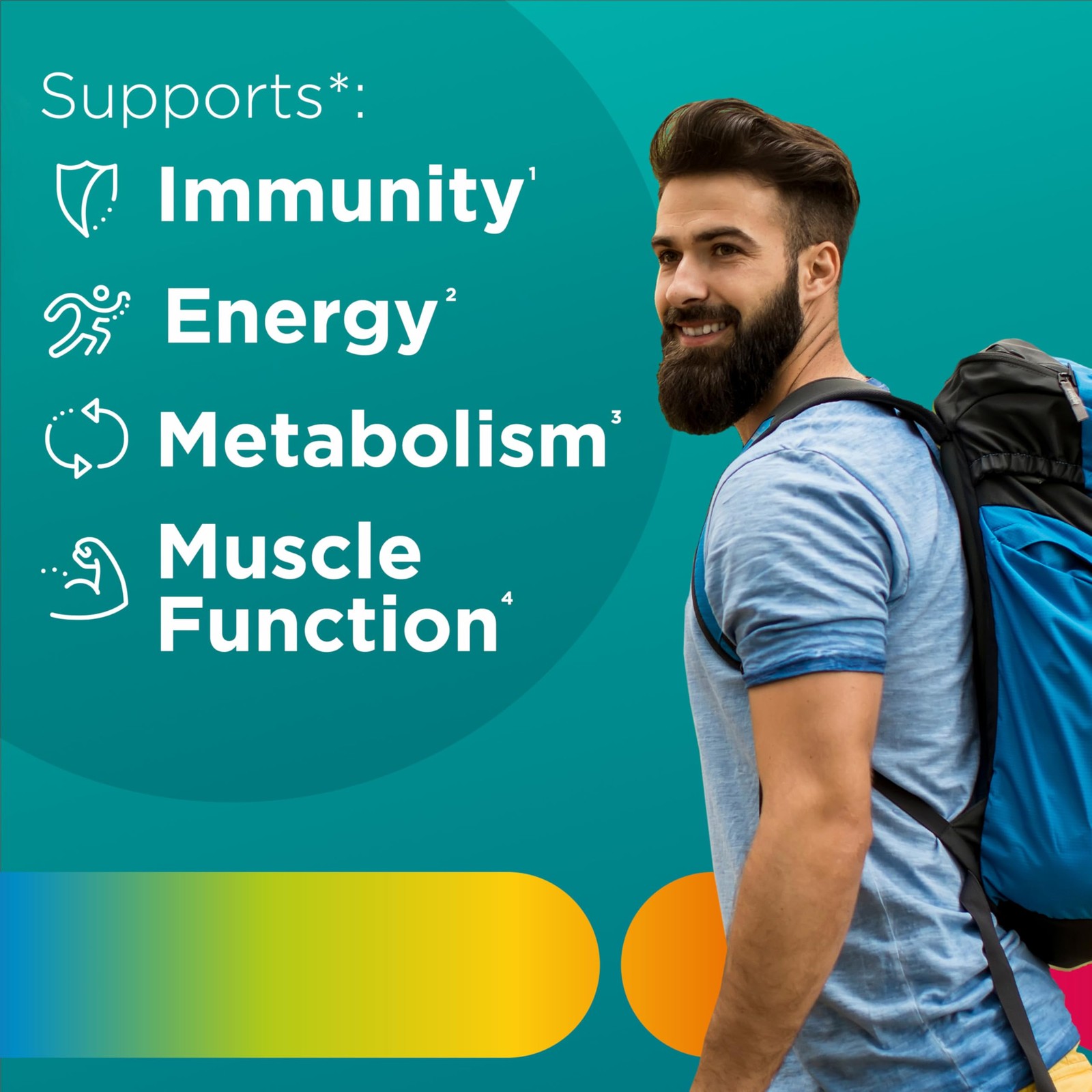 Centrum Men’s Multivitamin Gummies, Immune, Energy, 100 Count (Pack of 1)