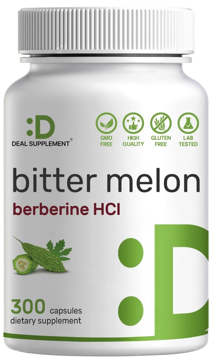 Bitter Melon with Berberine Supplement 15,000mg Per 300 Count (Pack of 1)