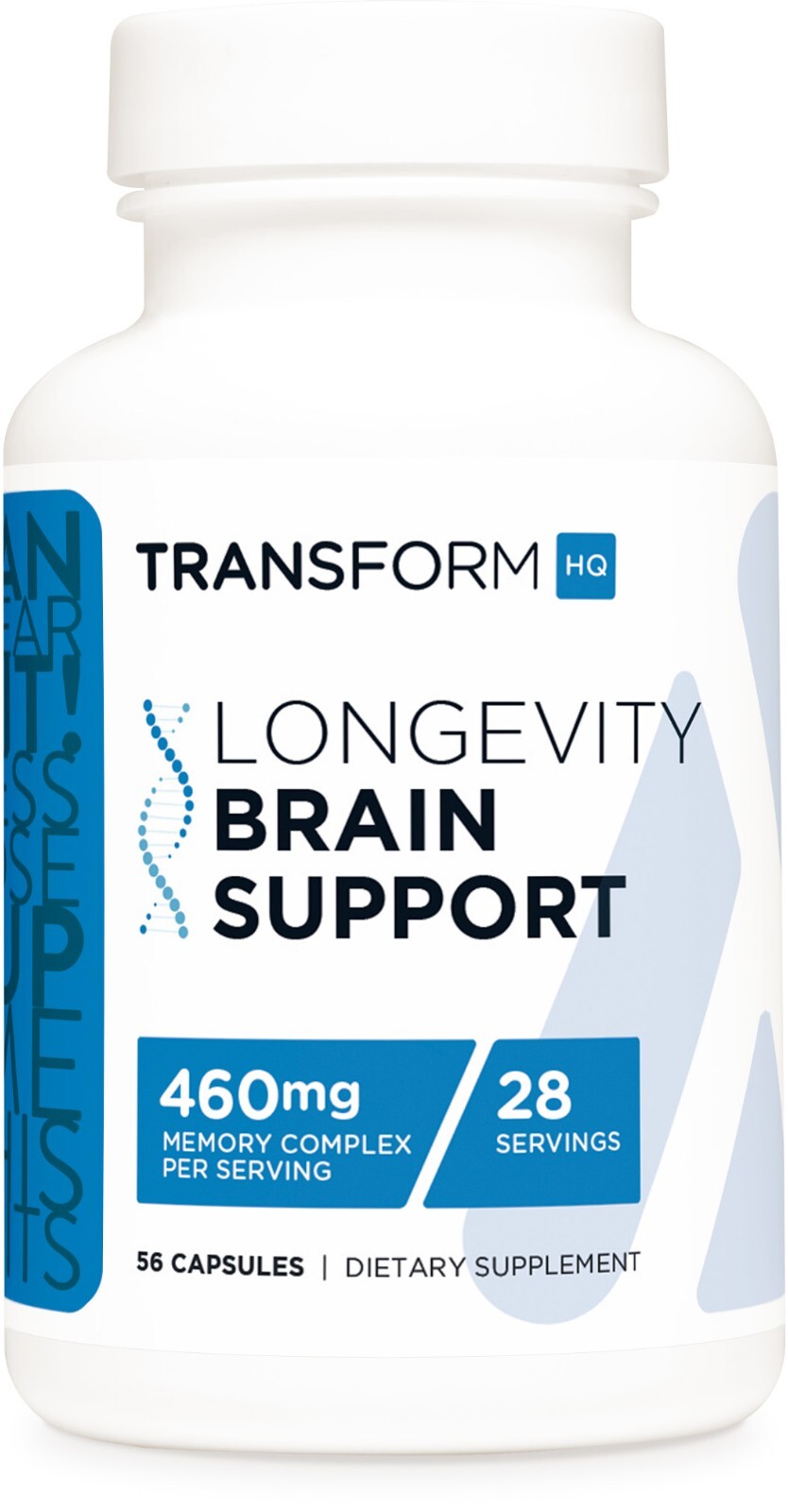 TransformHQ Longevity Brain Support Supplement (28 Servings) – 56 Capsules