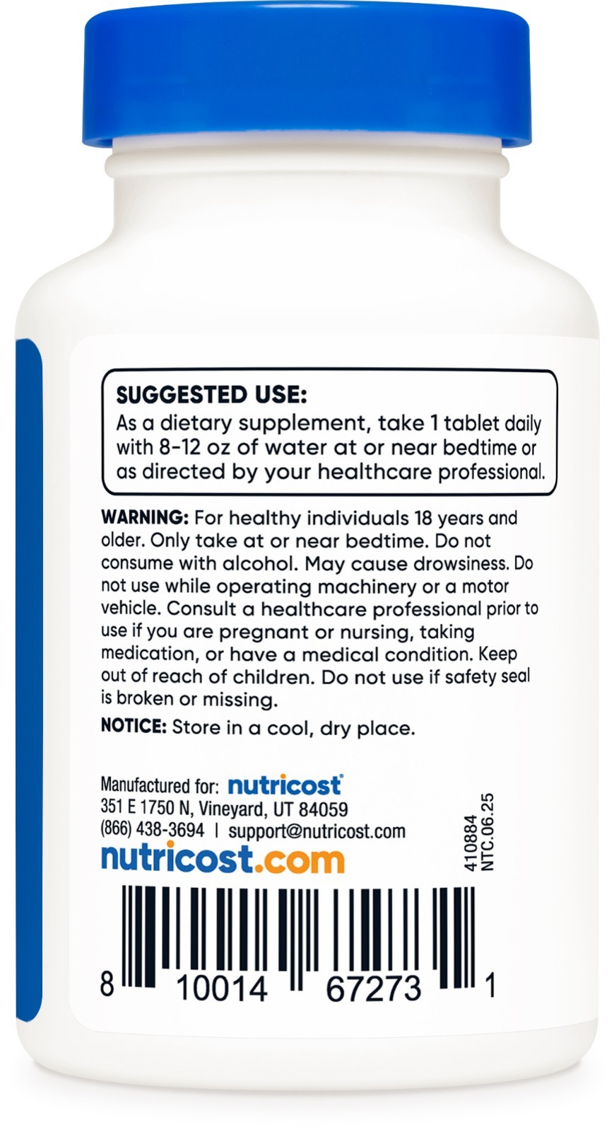 Nutricost Melatonin 10mg, 240 Tablets – 10mg Per Serving, Non-GMO, Gluten Free
