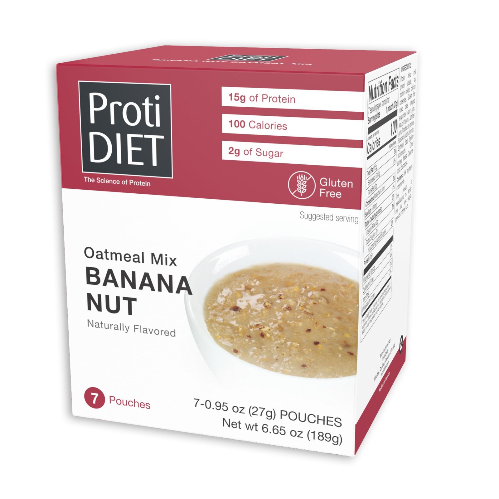 ProtiDIET High Protein Banana Nut Instant 0.95 Ounce (Pack of 7),