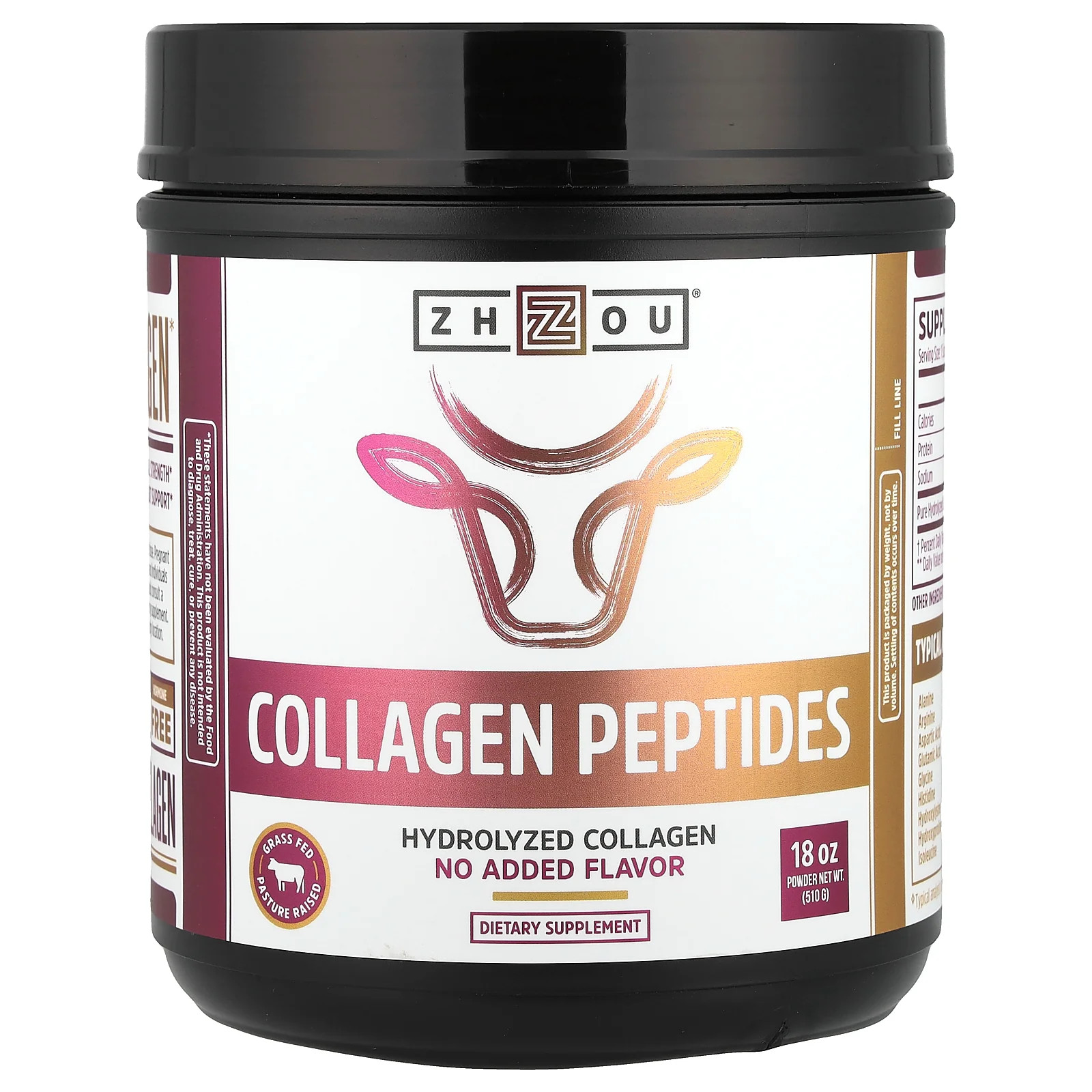 2 X Zhou Nutrition, Collagen Peptides, 18 oz (510 g)