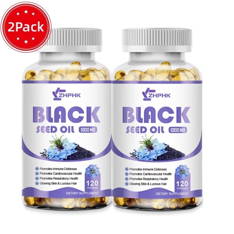 1000mg Black Seed Oil,Premium Cold Pressed,Non-GMO,Vegan,Premium Black Seed 240p