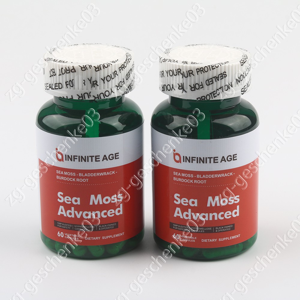 INFINITE AGE 1250mg Sea Moss Advanced Superfood, High-Potency, Vegan – 60 Count