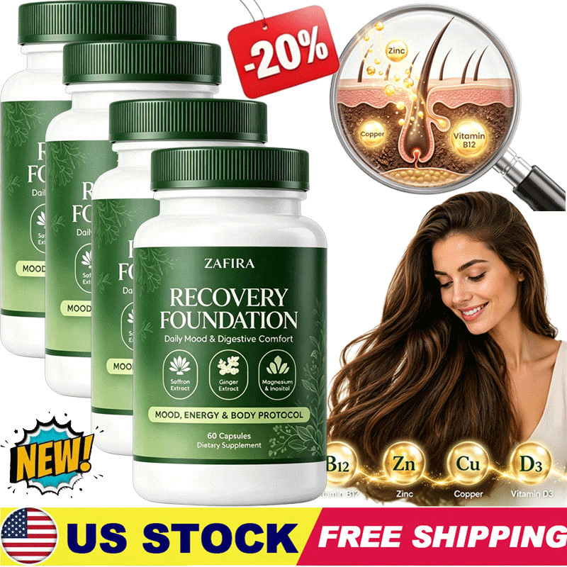 Zafira Recovery Foundation Mood & Digestive Support Capsules With Saffron Extrac