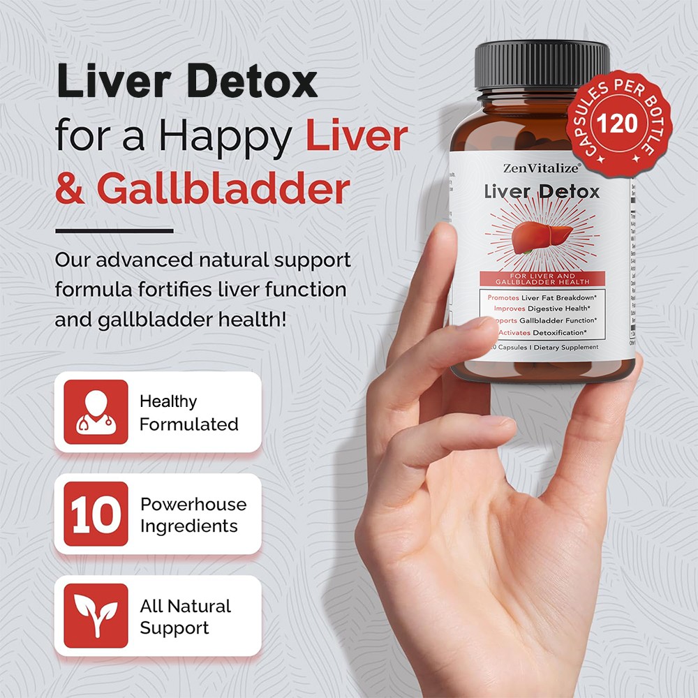 Liver Detox formulated with Milk Thistl 100mg Improves Digestive Health 30/60/12