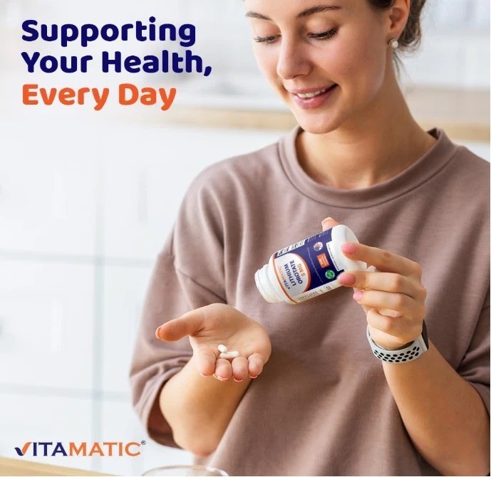 Vitamatic Lithium Orotate 5mg, 240 Veggie Capsules, Non-GMO, Gluten Free.