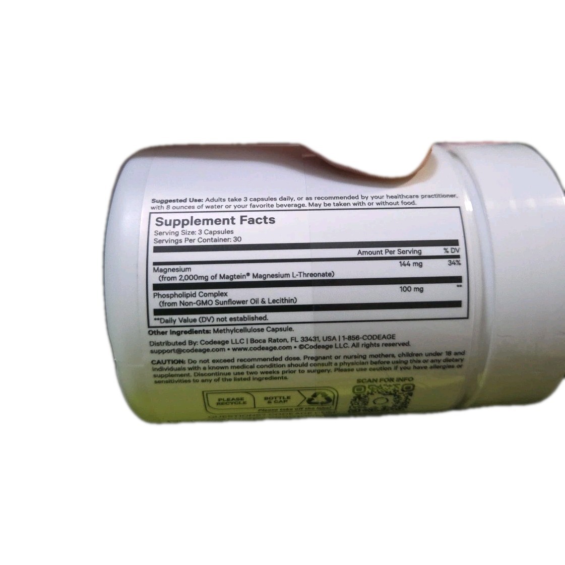 Hot Off The Press!!!!Factory Sealed Liposomal Magnesium L-Threonate, 90 Exp-5/27