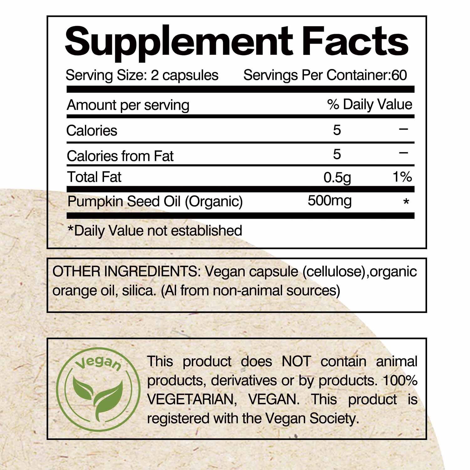 Pumpkin Seed Oil – Support Prostate, Urinary & Bladder Health, for Hair Growth