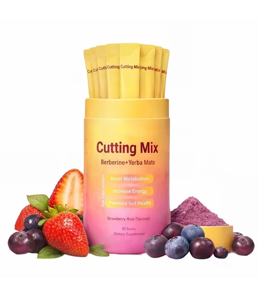 Cutting Drink Mix – Berberine+Yerba Mate, Boost Metabolism Gut Health Supplement