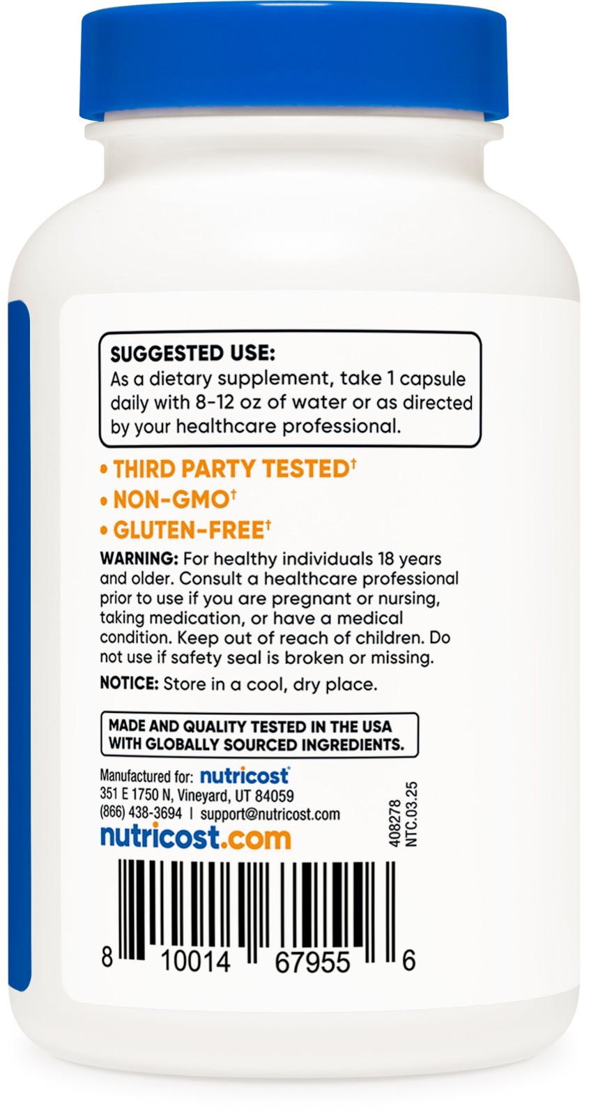 Nutricost Vitamin B6 as Pyridoxine HCl, 100 mg, 240 Caps
