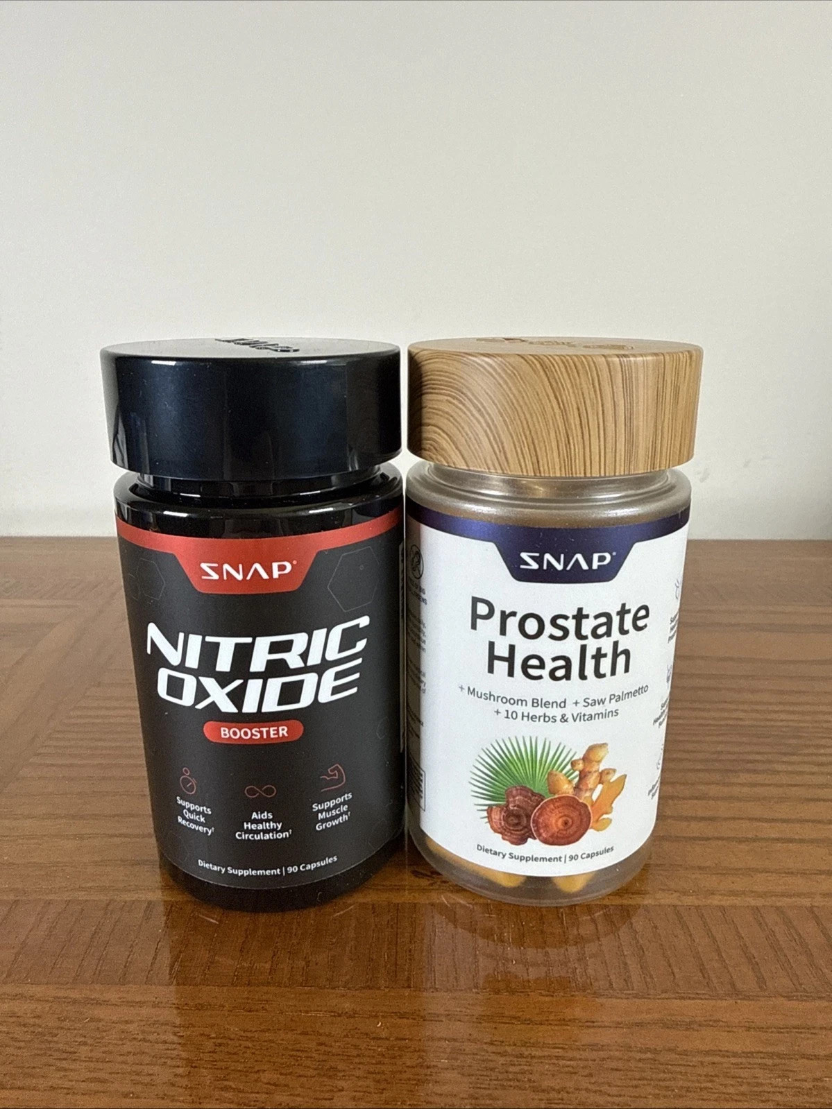 Snap Supplements -Nitric Oxide Booster90ct +Prostate Health Bundle Free ship–