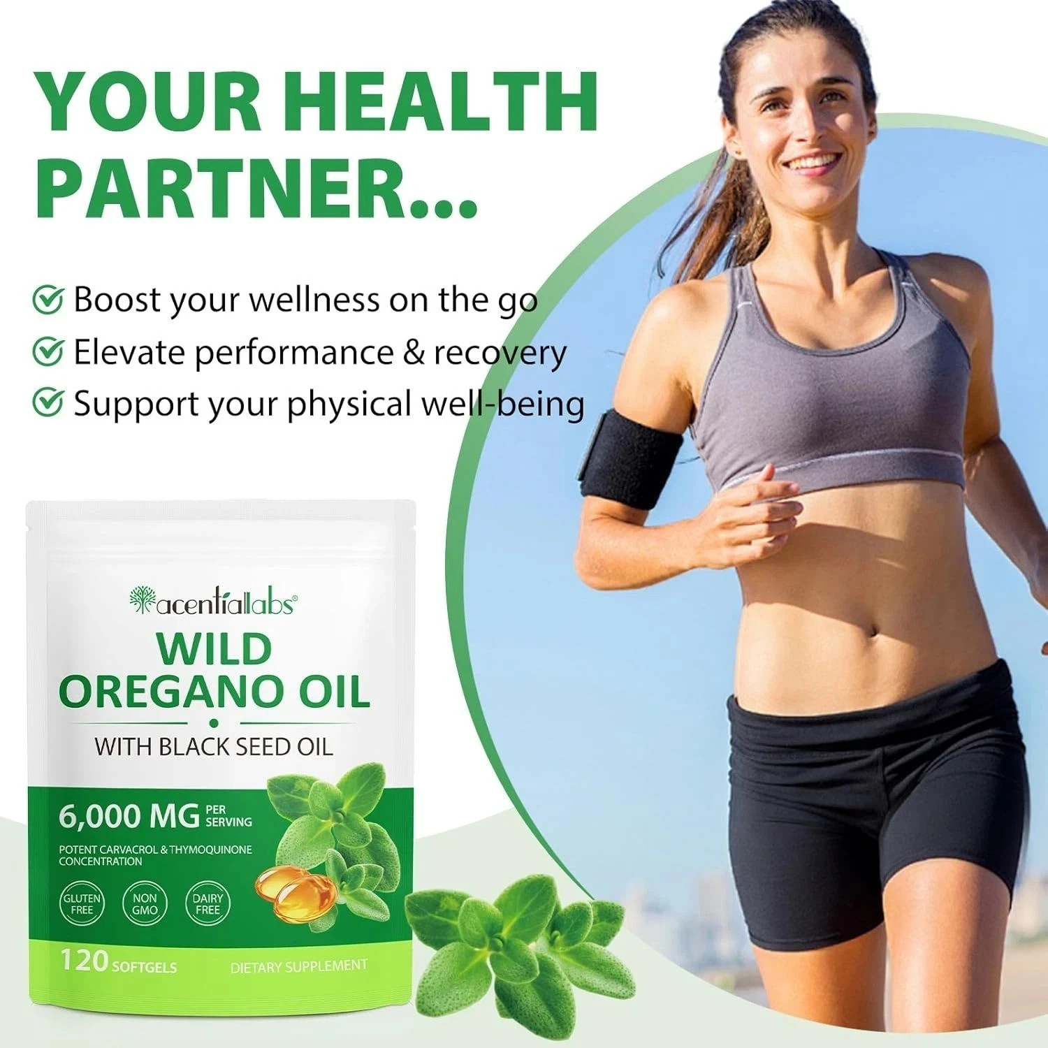 Resilia Oil Of Oregano With Black Seed Oil 6,000MG