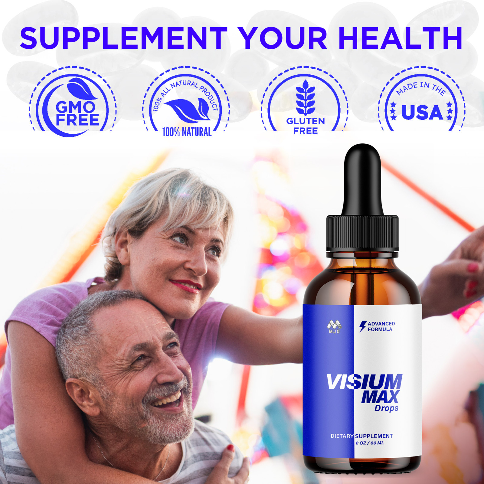 (3 Pack) Visium Max Drops Support for Healthy Eye Function VisiumMax 90 Servings