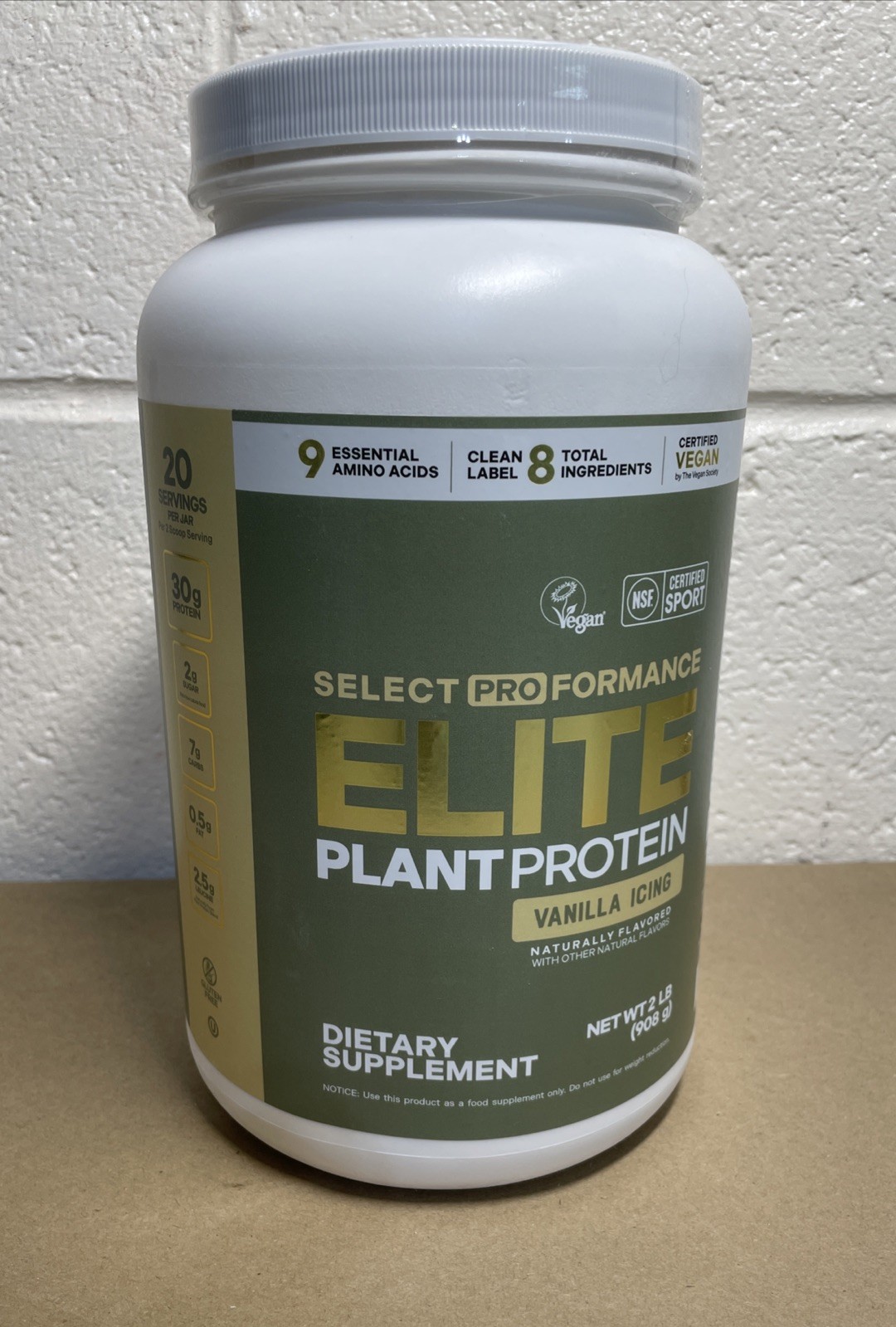 Silver Star Nutrition Elite Vegan Plant Protein Powder Vanilla Icing 2lb 40 Serv