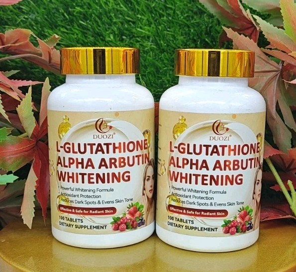 X2 Duozi L-Glutathione alpha Arbutin whitening Supplement reduces dark sport 2pc