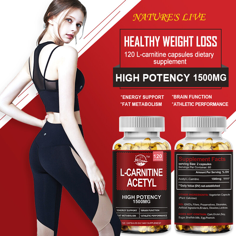 Acetyl L-Carnitine 1500mg, 240 Capsules, Brain Health, Energy Support Fat Burner