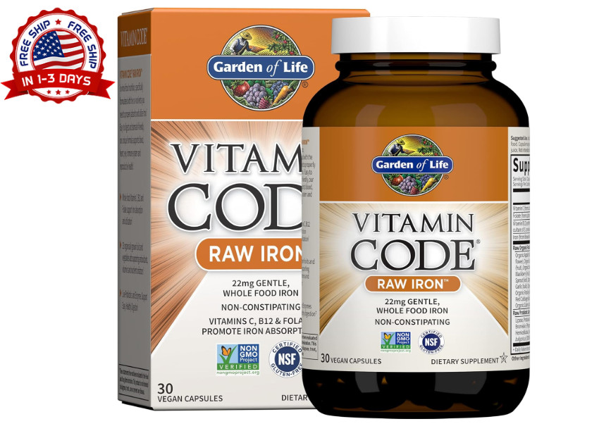 Iron Supplement for Energy Support Blood Health Immune Support Vegan Formula,B12