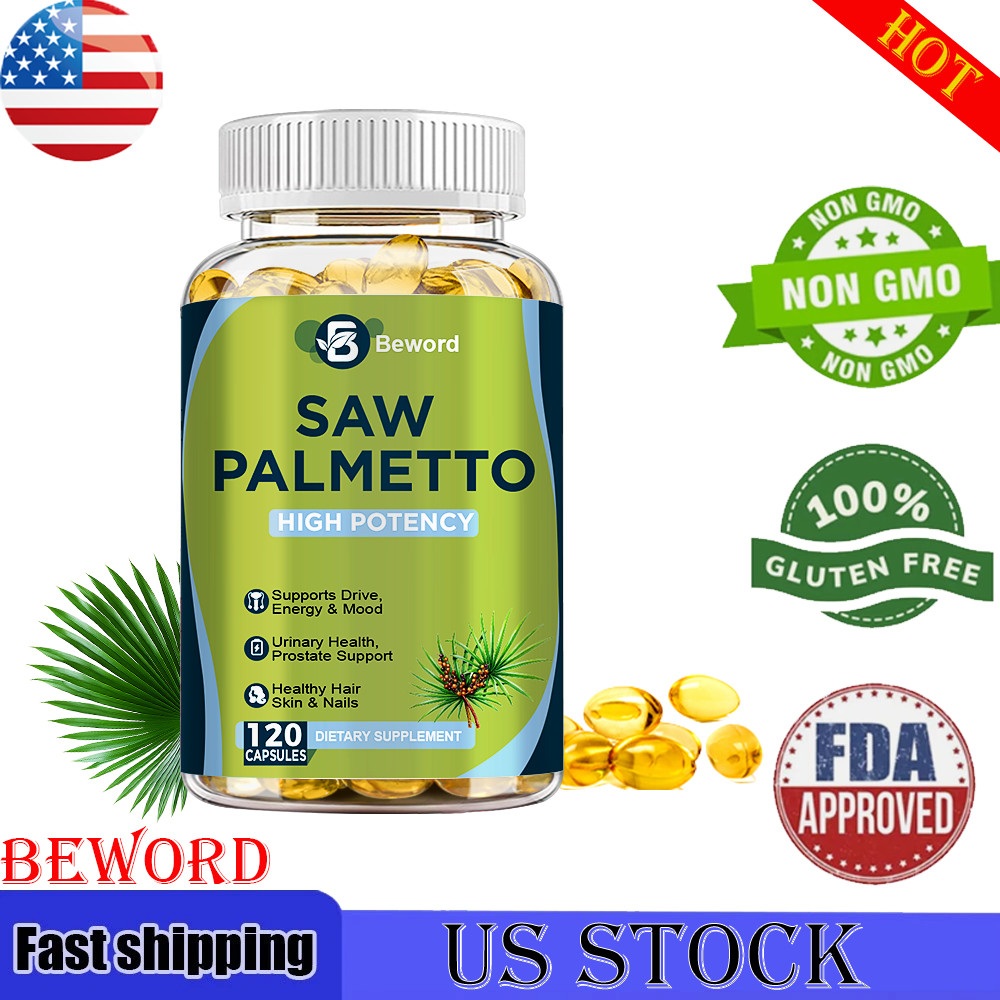 Extra Strength Saw Palmetto Extract Herbal Complex for Hair, Prostate Health