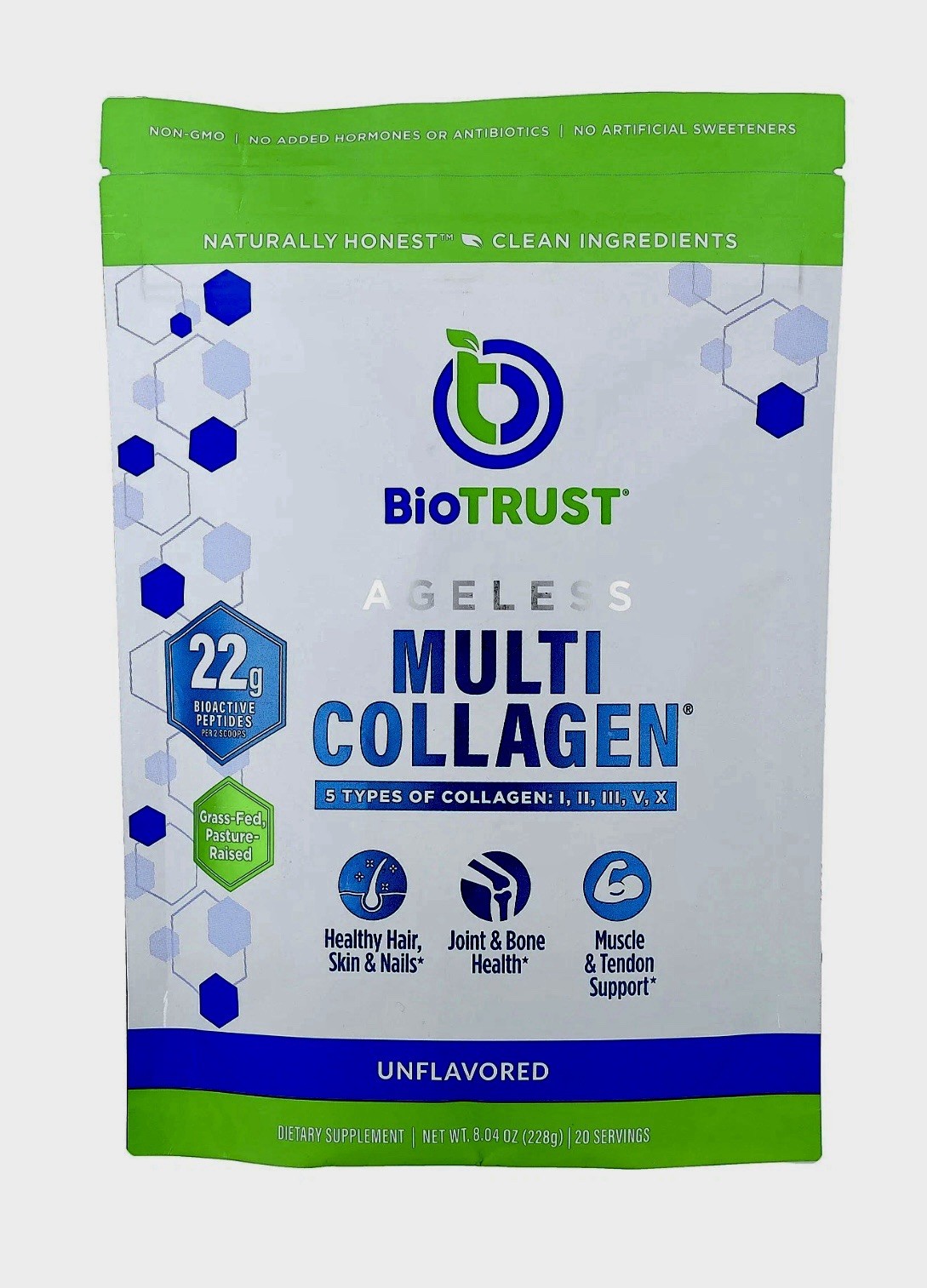 Bio-Trust Ageless Multi-Collagen®, Unflavored, 8.04 oz Exp: 09/2027