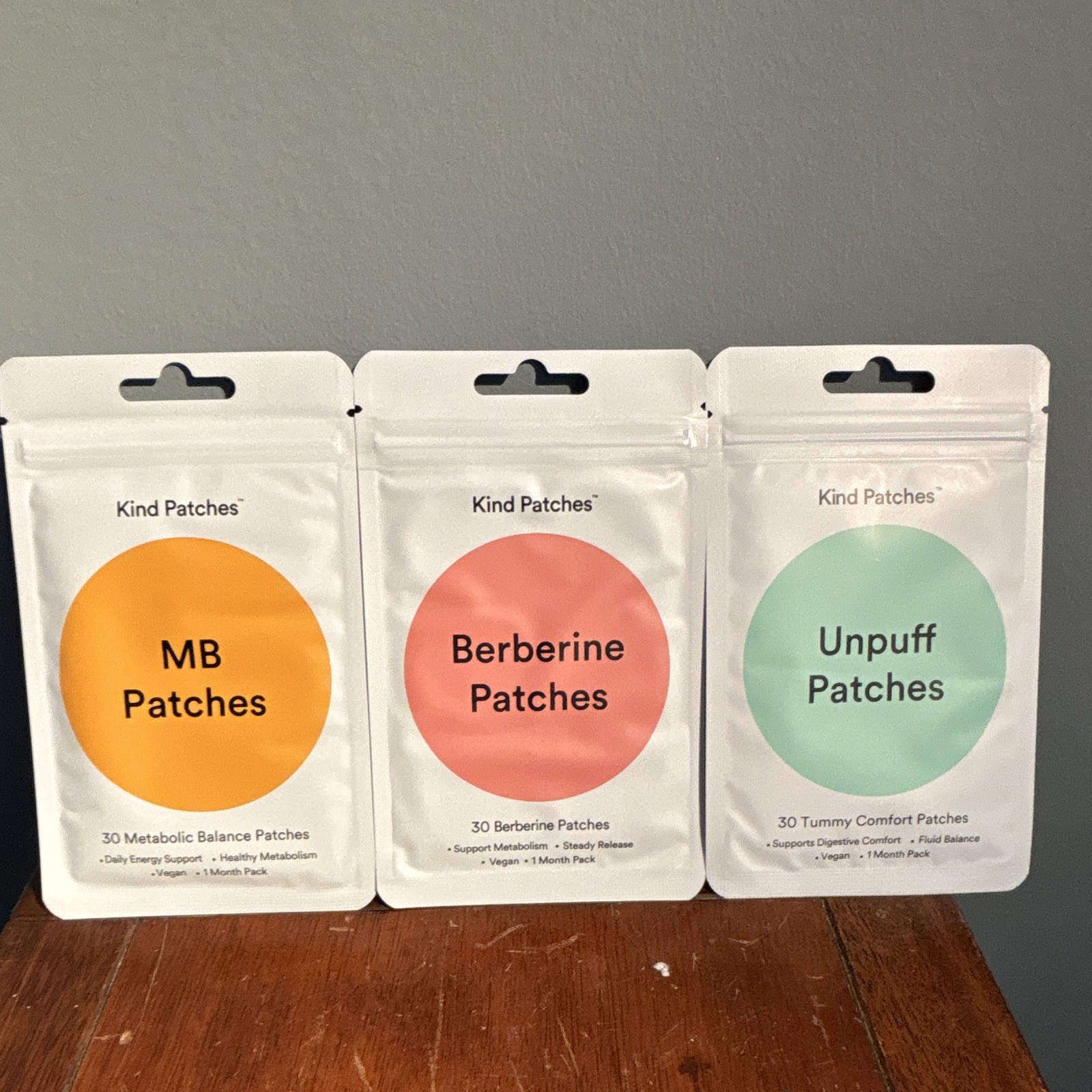 Kind Patches MB Berberine Unpuff Vegan Patches, Neutral Flavor 30 Count Each