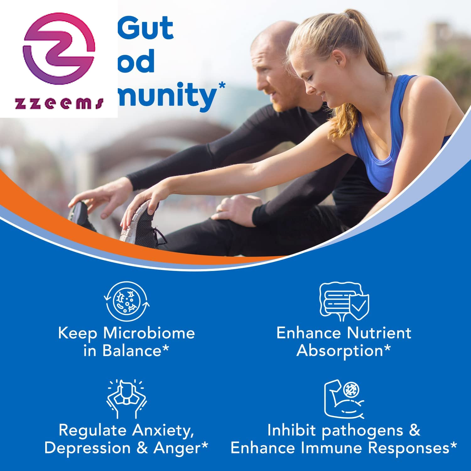 Probiotics 120 Billion CFU, Probiotics for Men & Women, Prebiotics + Digestive E