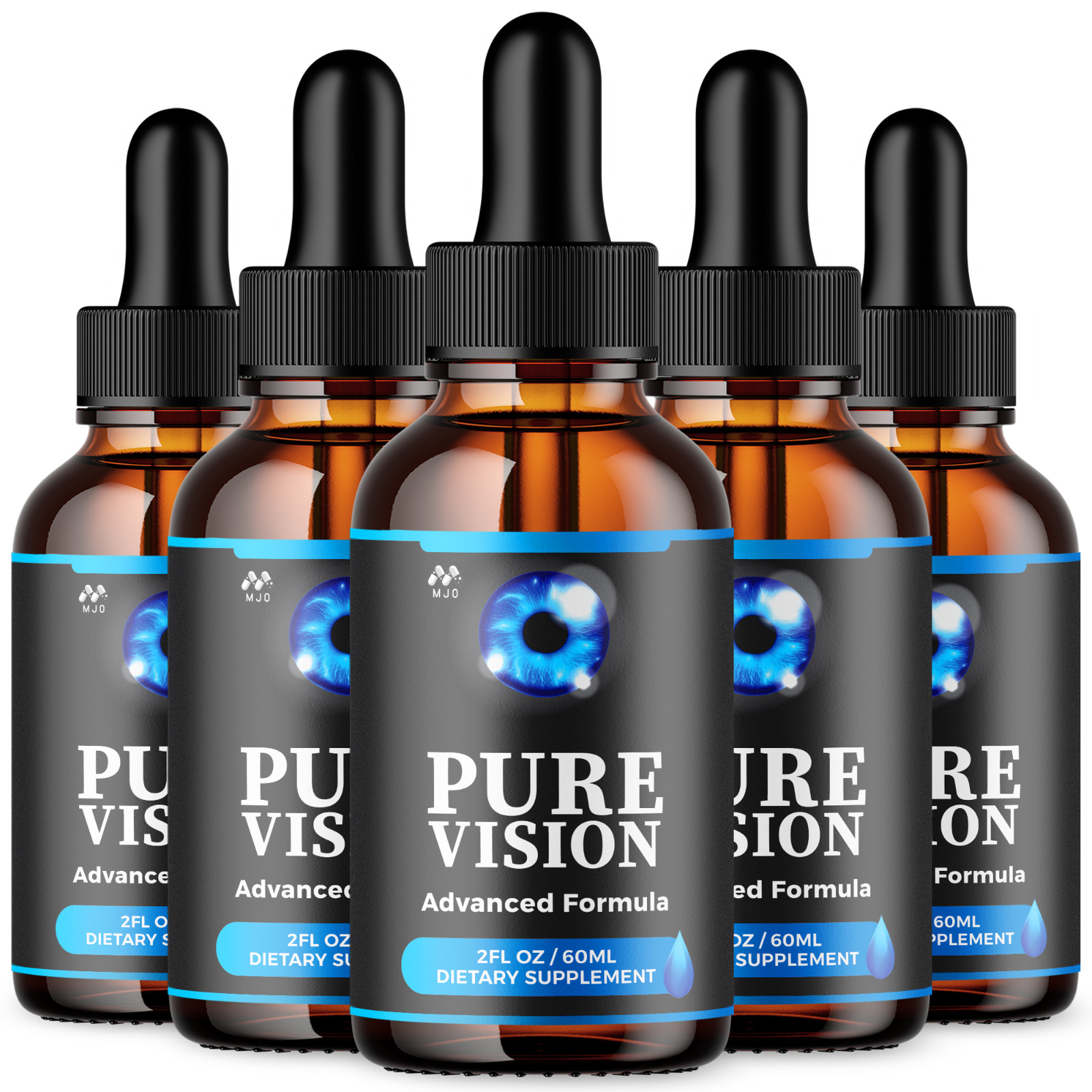 (5 Pack) Pure Vision Drops Support for Healthy Eye Function PureVision 150 Servs