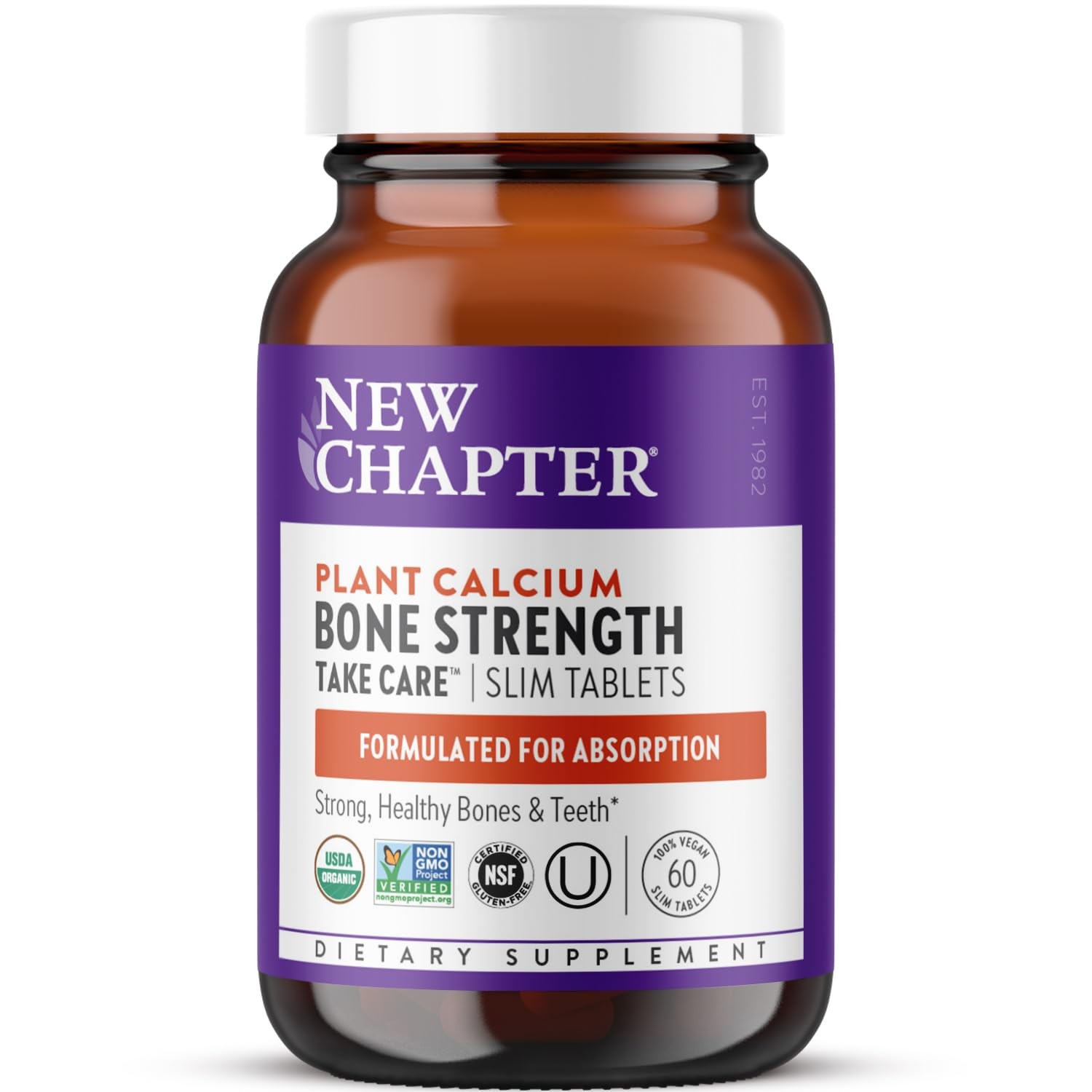New Chapter Calcium Supplement – Bone Strength Plant-Based USDA Organic Calc…